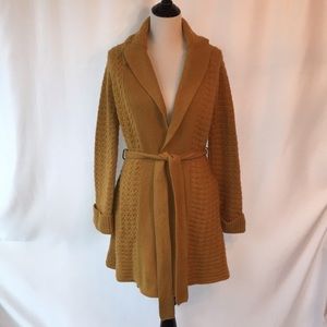 Mustard Wrap Sweater by Robin from Anthropologie